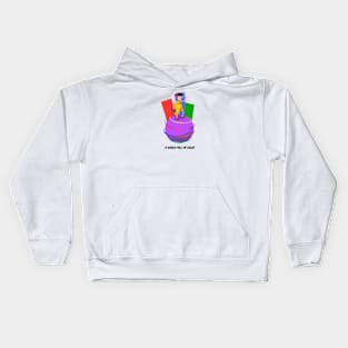 World full of color vector Kids Hoodie